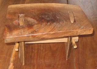 walnut footstool